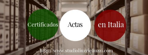 Actas italianas de nacimiento, defunción, matrimonio, solicitud urgente